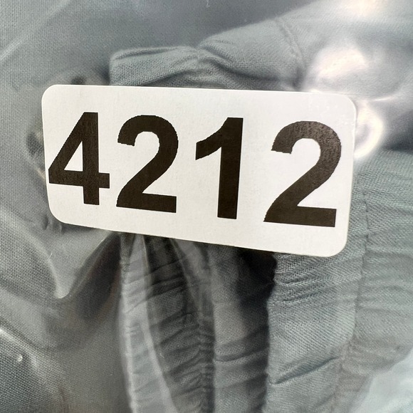 Novica Rayon Crop Pants Elastic Waist Lace Hem Pockets Relaxed Casual Green XL - Picture 10 of 10